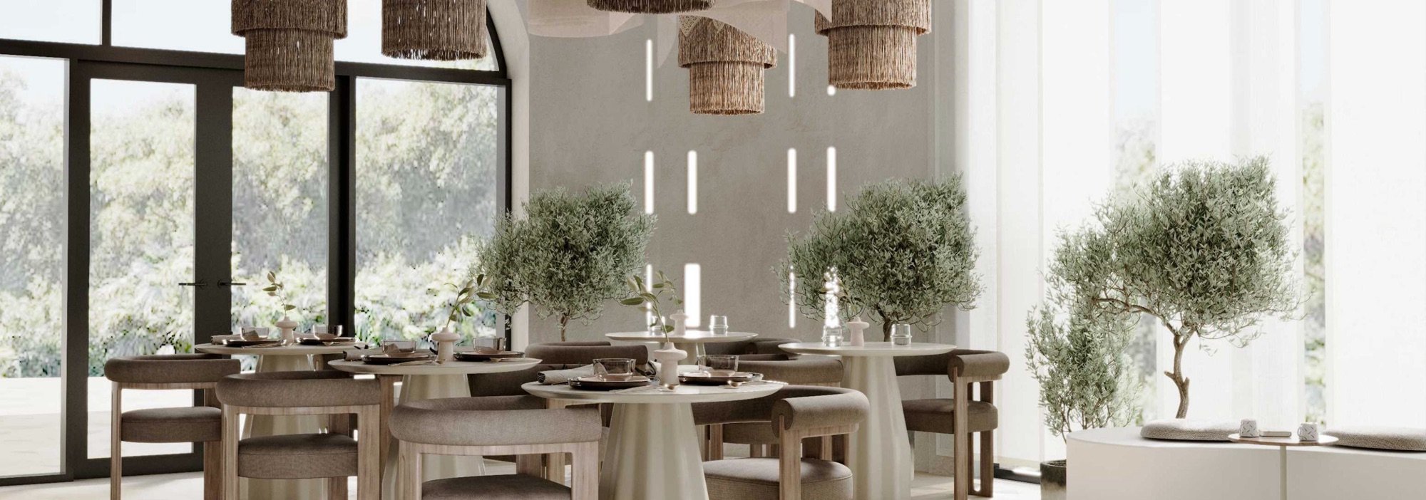 Health Food Bar — a light dining room among olive trees